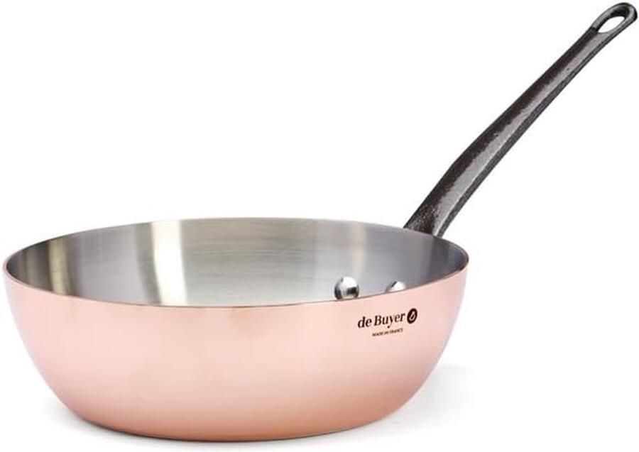 Hapjespan Roestvrij Koekenpan Snel Bruinen Dikwandig Professioneel 20 cm Zilver
