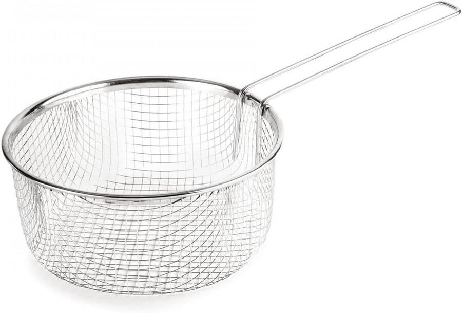 Hapjespan Roestvrij Staal Koekenpan Sauteerpan Snel Koken Vaatwasserbestendig 18 cm Diameter Zilverkleurig