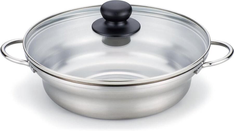 Hapjespan Roestvrijstaal Koekenpan Diep Koken Voor Iedereen Gemaakt In Japan 25cm Zilver