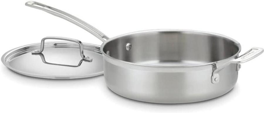 Hapjespan RVS Koekenpan Klassiek Koken Drielaagse Constructie 33 Liter Zilver