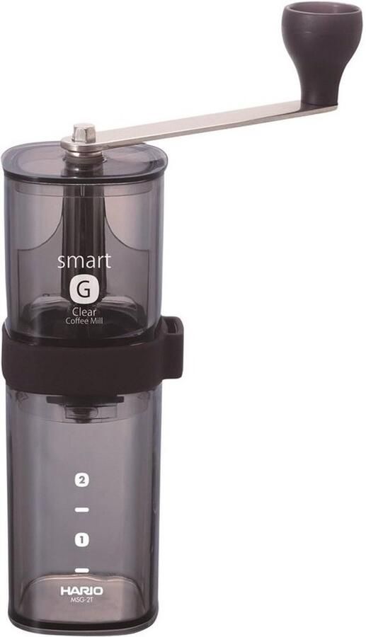 HARIO Petite Compacte Koffiemolen Transparant Zwart