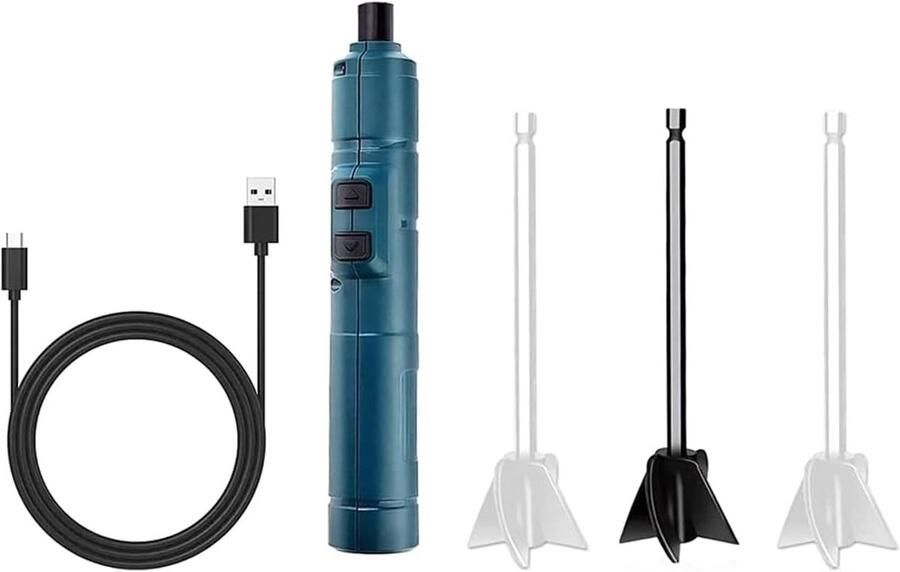 Hars Mixer Epoxy Stirrer Hars Mengen Oplaadbaar en Snel 20 x 6 x 4 cm Blauw