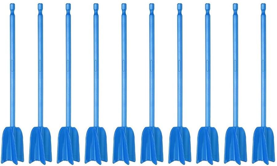 Hars Mixer Peddels Roerstaafjes Epoxy Materialen Mengen Spiraalvormig Ontwerp 10 stuks Blauw