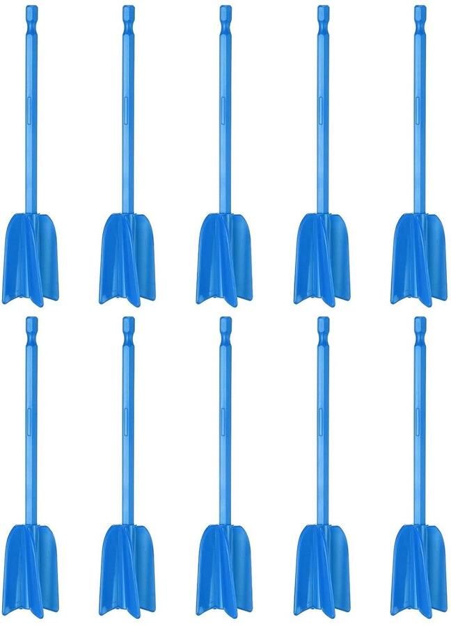 Hars Mixer Peddels Roerstaafjes Epoxy Materialen Mengen Spiraalvormig Ontwerp 10 stuks Blauw