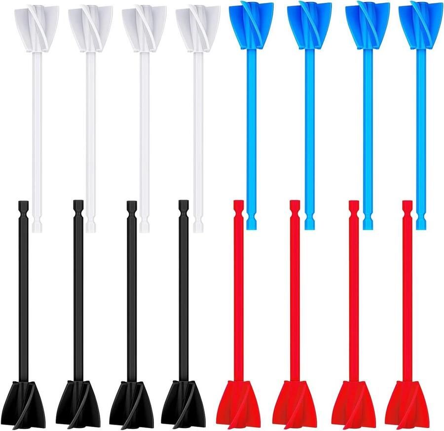 Hars Mixer Peddels Verf Roerder Boor Epoxy Harsen Mengen Spiraalontwerp 16 stuks Rood Blauw Wit Zwart