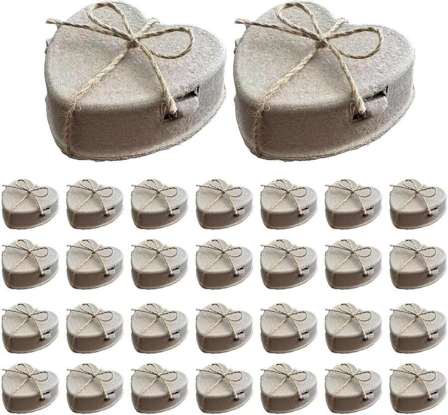 Hartvormige Eierdozen Eierhouderbak Opbergdoos Keuken Organiseren Decoratieve Hartvorm 30 Stuks Natuurlijk
