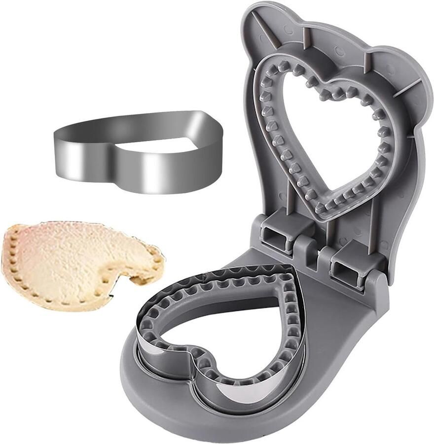 Hartvormige Sandwich Cutter en Sealer voor Kinderen Roestvrijstalen Broodkorst Snijder DIY Sandwich Slicer Maker Zaksandwiches Bento 1 Stuk