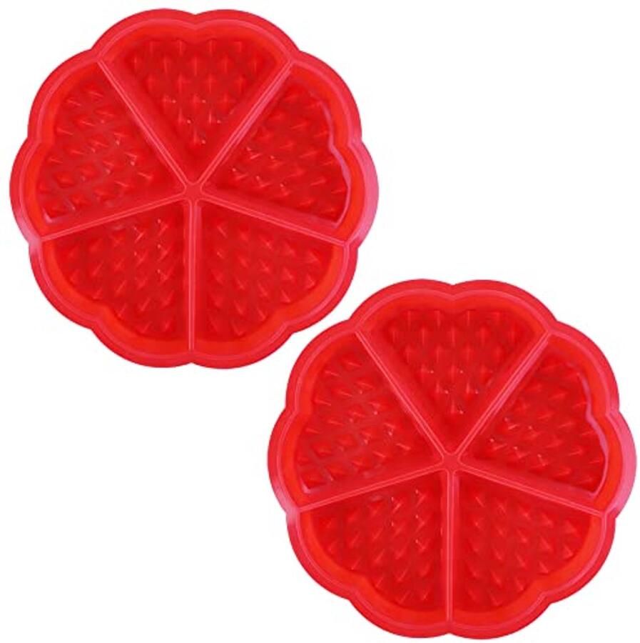 Hartvormige silicone wafelijzer bakvorm 2 stuks voor pannenkoek en muffin