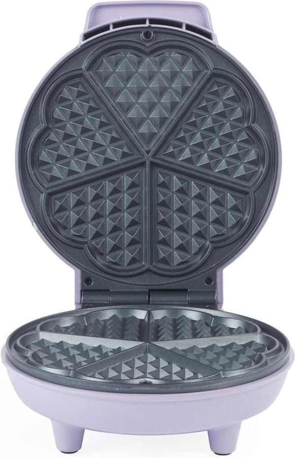 Hartvormige Wafelijzer Wafelmaker Wafels Romantisch Ontbijt Instelbare Temperatuur 18 cm Paars