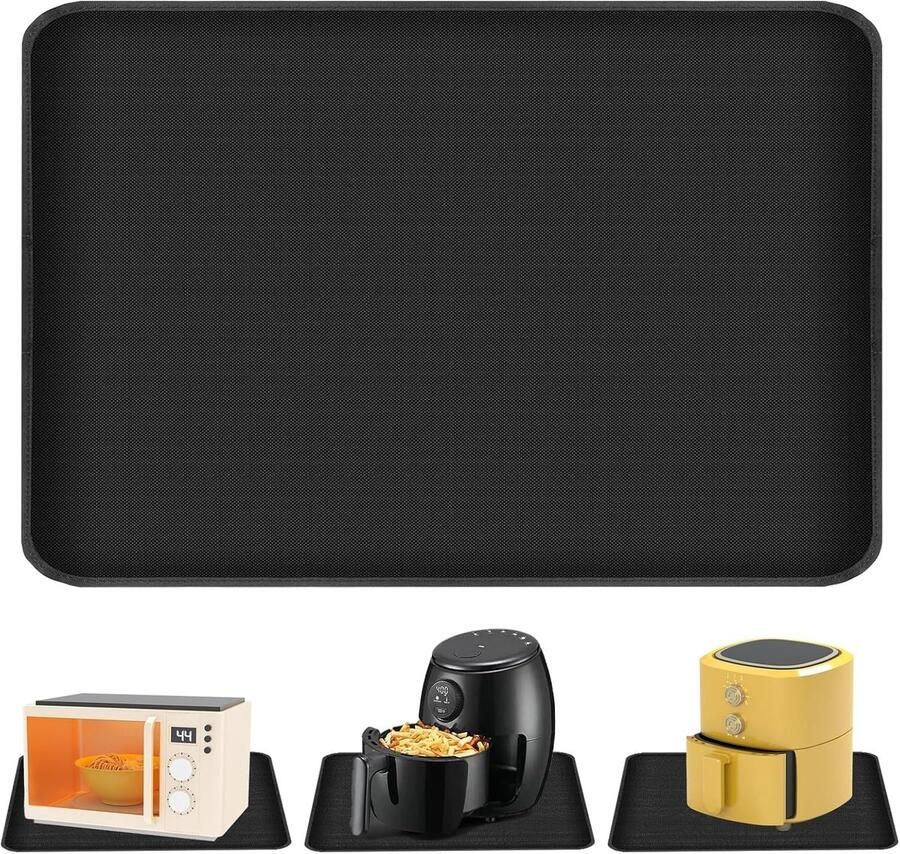 Heat Resistant Pad Fireproof Pad Heat Protection Mat 60 x 80 cm for Worktop Protection Non-Slip and Waterproof Silicone Mats for Microwave Air Fryer Coffee Maker