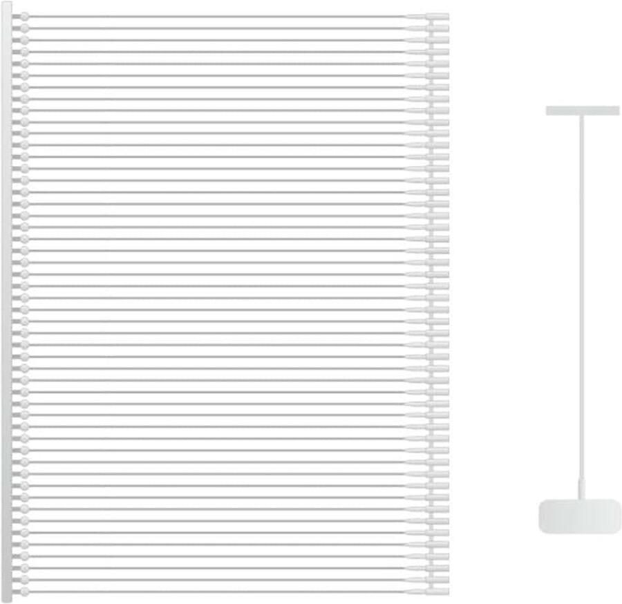 Hechtdraden voor etiketteerpistool kunststof draden aanschietpistool tag pins van transparante kunststof (5.000 stuks standaard transparant 65 mm)