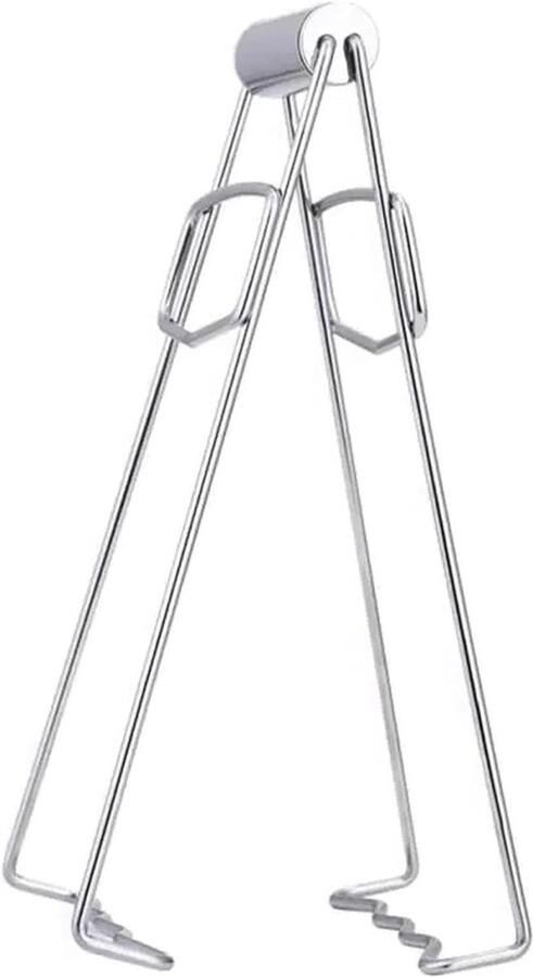 Heet Kom Houder Plaat Klem Veilig Koken Hittebestendig Rvs 18.5 cm Lengte Zilver