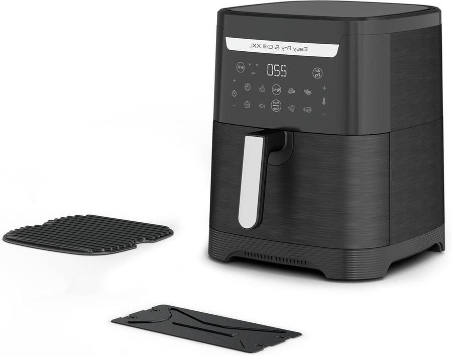 Heetluftfriteuse Grill Airfryer XXL Gezond Koken Dubbele Kookzone 6.5 Liter Zwart