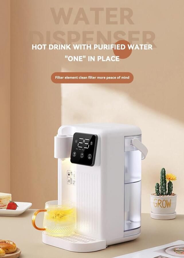 Heetwater Dispenser Direct Waterkoker Snel Drankjes Maken 13 Temperatuur Instellingen 3L Tank Capaciteit Zwart