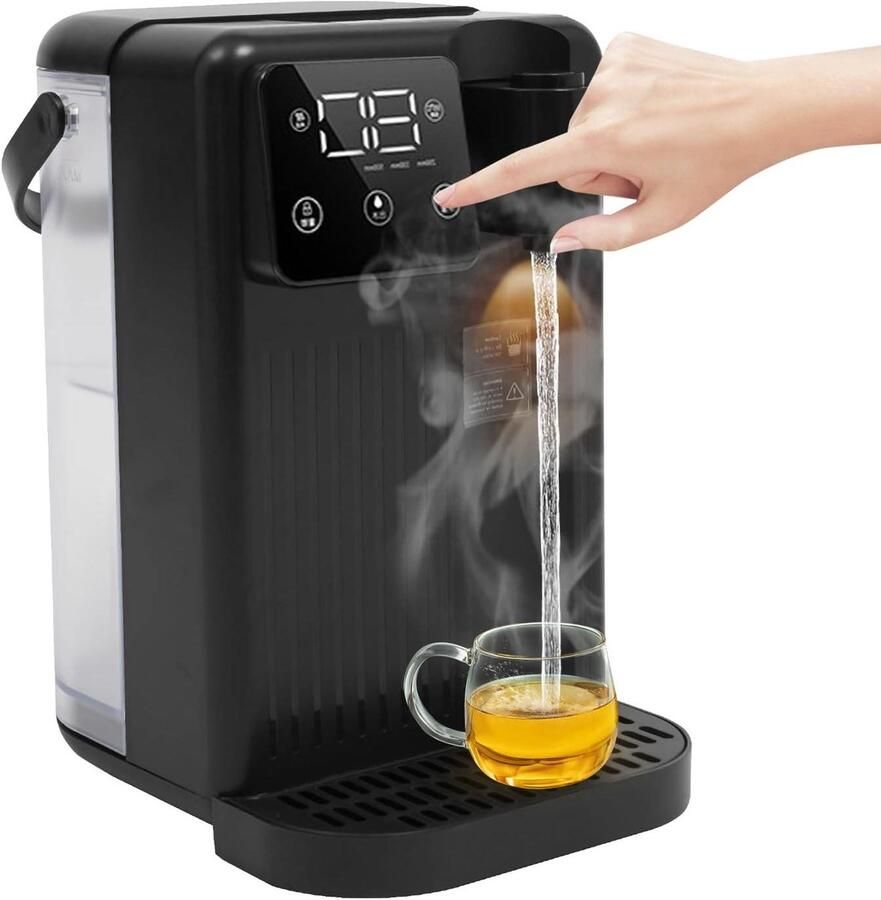 Heetwater Dispenser Waterkoker Apparaat Snel Drankjes Maken Instelbare Temperatuur 3 Liter Tank Zwart