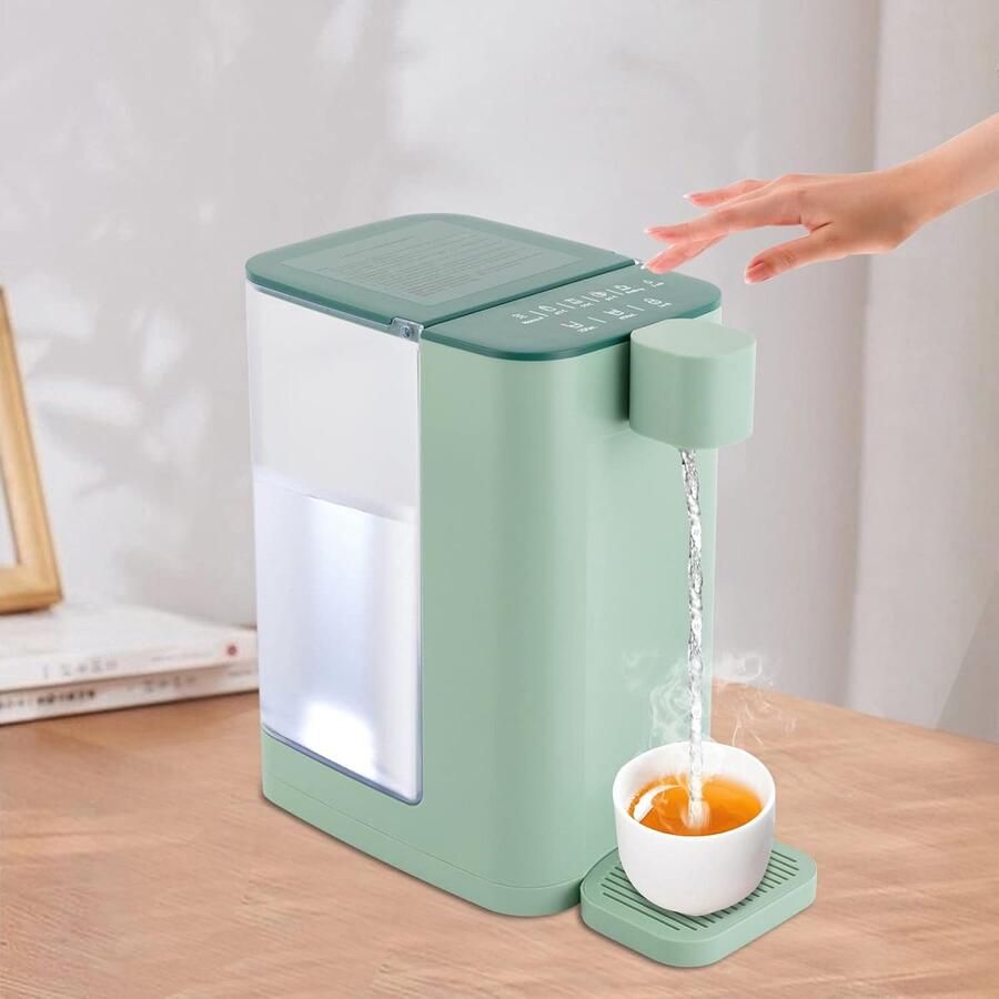 Heetwater Dispenser Waterkoker Direct Snel Water Verwarmen 5 Temperatuurstanden 3 Liter Groen