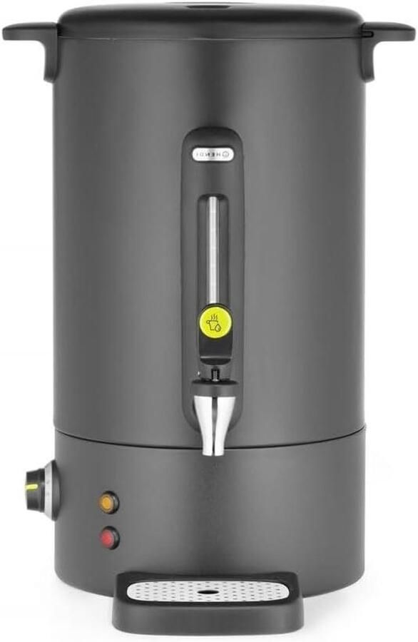 Heetwaterdispenser 16L Glühweinketel Waterkoker Buffet Bar Keuken Ontworpen door Robert Bronwasser 357x380x502mm Zwart