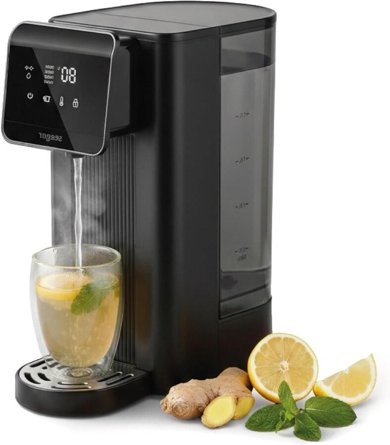 Heetwaterdispenser Direct Waterkoker Snel Drankjes Maken 8 Temperatuur Instellingen 2.5 Liter Zwart