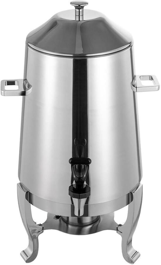 Heetwaterdispenser Drankdispenser Warmhoudbak Dranken Serveren Met Kraan 13L Capaciteit Zilver