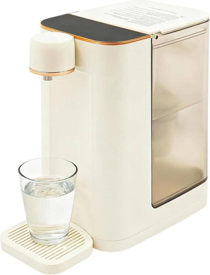 Heetwaterdispenser Waterkoker apparaat Direct warm water 5 temperatuurinstellingen 3 liter capaciteit Melkwit theekleur