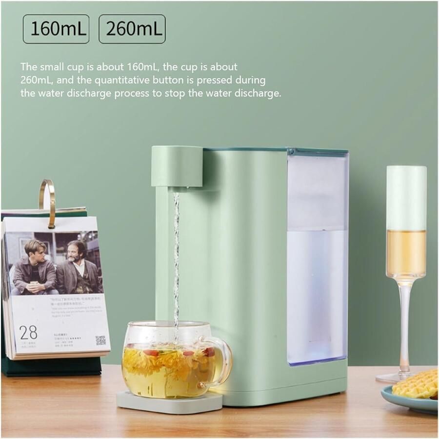 Heetwaterdispenser Waterkoker Automatisch Snel Warme Dranken 5 Temperatuurinstellingen 3 Liter Capaciteit Groen