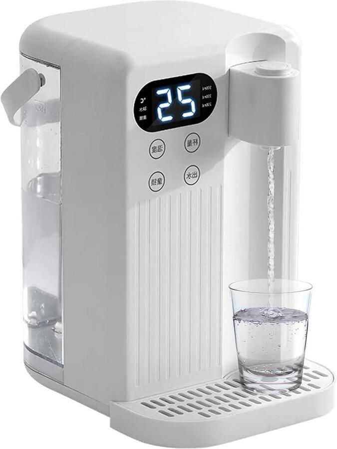 Heetwaterdispenser Waterkoker Direct Warm Water Instelbare Temperatuur 3 Liter Wit