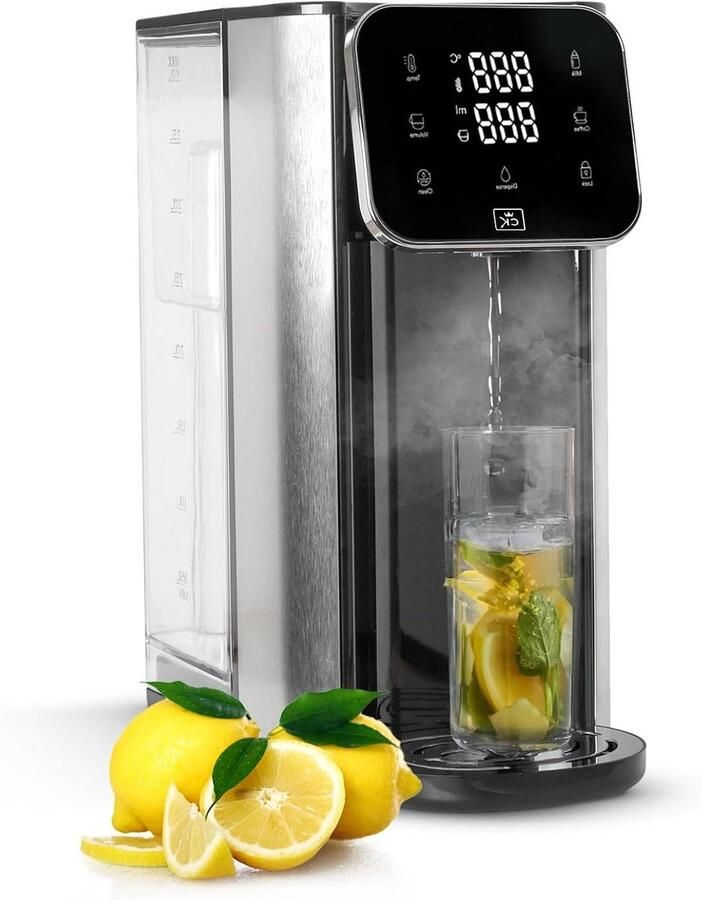 Heetwaterdispenser Waterkoker Direct warm water Touch display 3 Liter Grijs