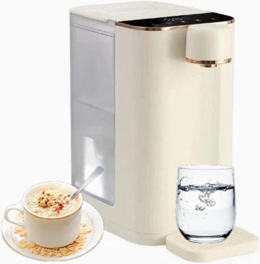 Heetwaterdispenser Waterkoker dispenser Snel warme dranken 5 temperatuurinstellingen 3L inhoud Wit