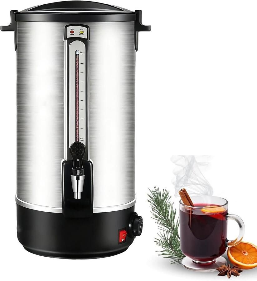 Heetwaterdispenser Waterkoker Elektrisch Dranken Bereiden Dubbele Isolatie 20 Liter Zilver