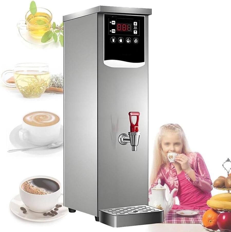 Heetwaterdispenser Waterkoker Elektrisch Dranken Zetten Stapsgewijze Temperatuurregeling 30L Zilver