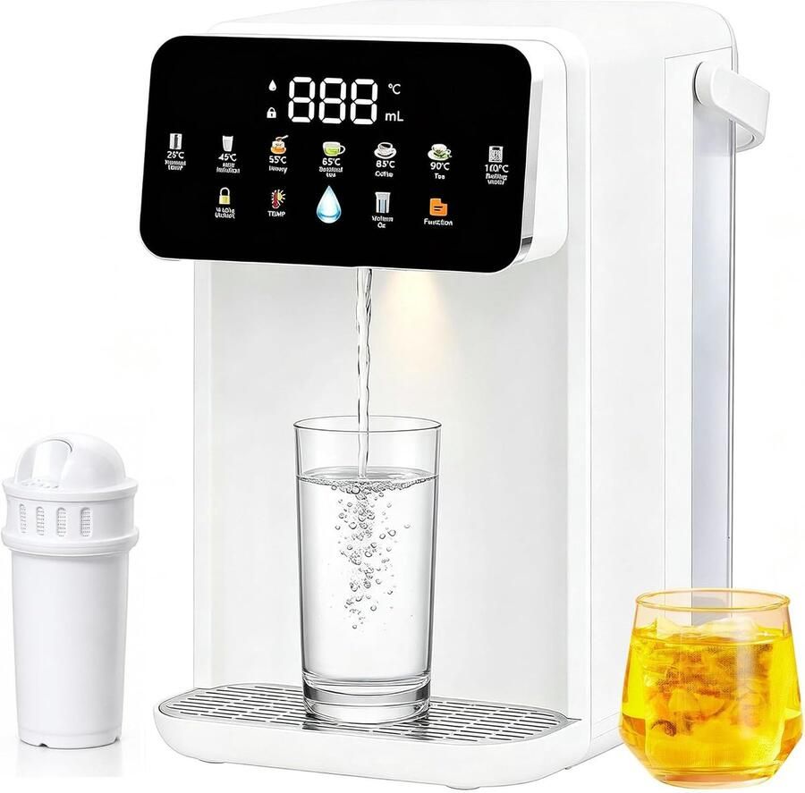 Heetwaterdispenser Waterkoker Snel Drankjes Maken 7 Temperatuurstanden 35 Liter Tank Zwart