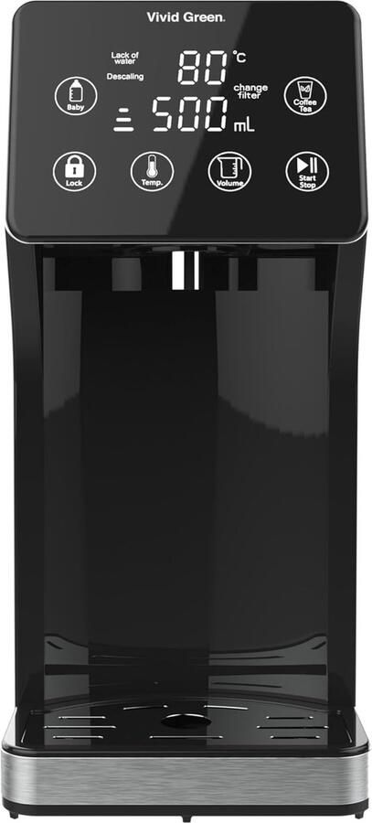 Heetwaterdispenser Waterkoker Snel Warme Dranken Instelbare Temperatuur 3L Capaciteit Groen