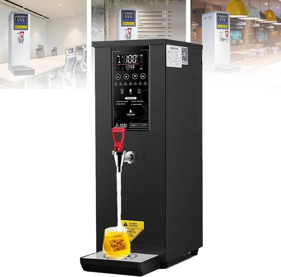 Heetwaterdispenser Waterkoker Snel Water Koken Digitale Temperatuurweergave 25 Liter Zwart