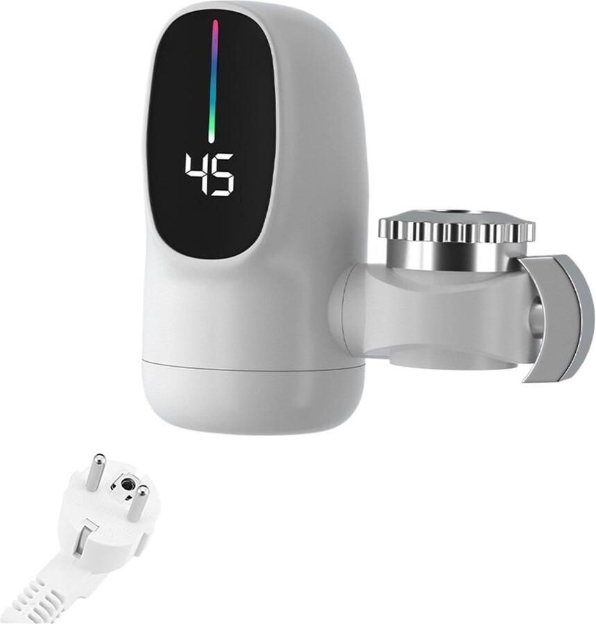 Heetwaterkraan Directe Verwarming Snel Warm Water 3 Seconden Opwarming 11.9 cm Breed Wit