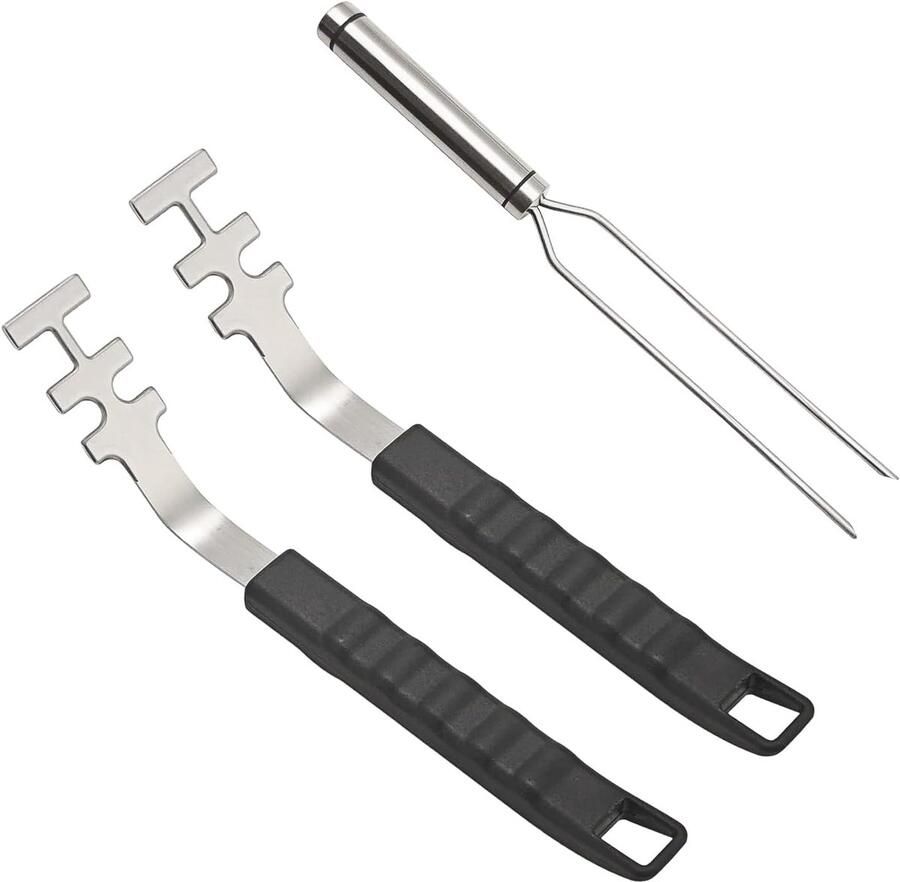 Hefber for Grill Grate Protection Against Burning Protection 27 cm Heat Resistant Grill Grate Lifter and 29 cm ShopVlot