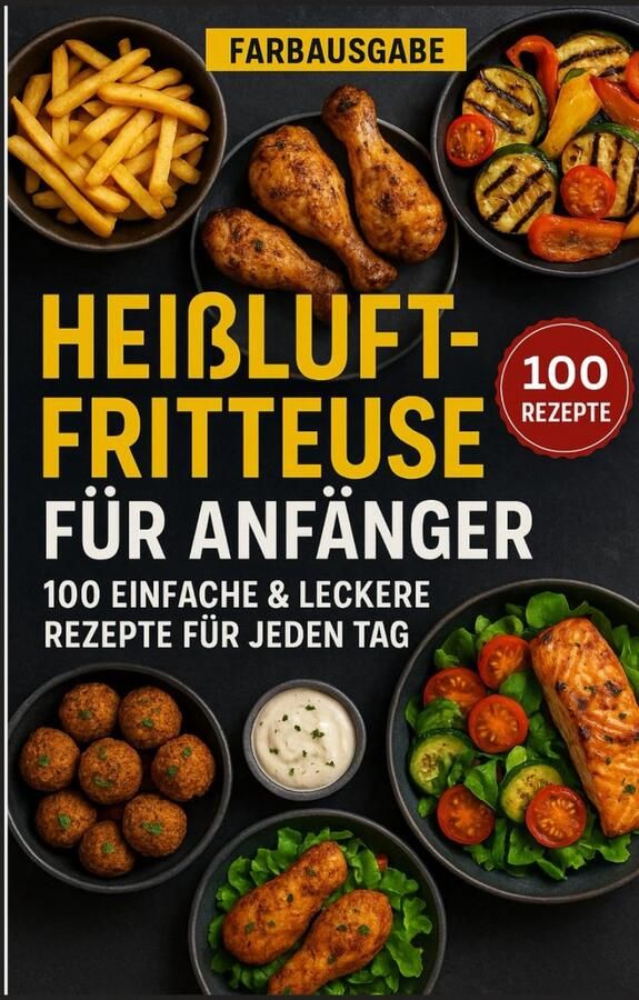 Heißluftfriteuse Receptenboek voor Beginners: 100 Eenvoudige & Snelle Recepten