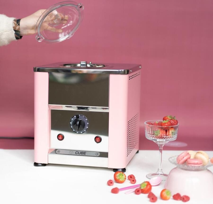 Hej CUBE 750 ijsmachine Zelfvriezend Macaron Pink