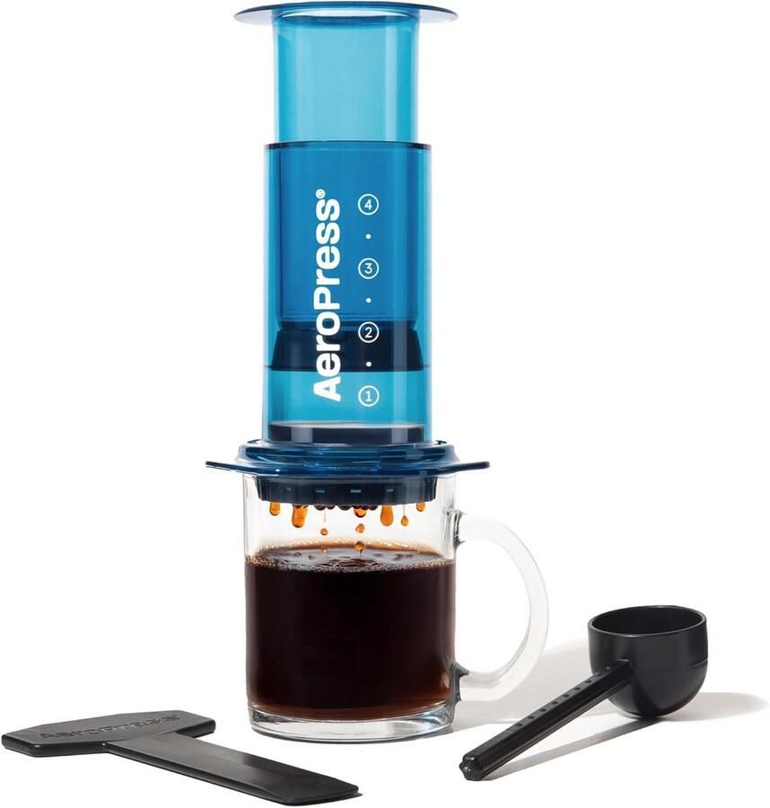Heldere Koffiezetter Blauw – 3-in-1 Breekmethode voor Espresso en Americano