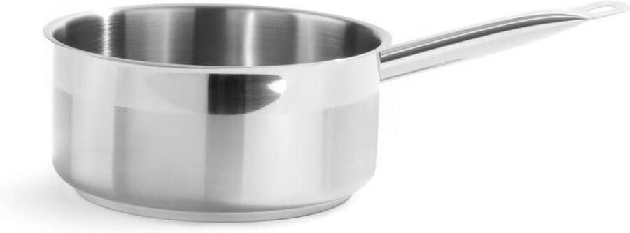 HENDI Sauspan Kookpan Zonder Deksel Eten Bereiden Naadloze Inductiebodem 3 Liter Zilver