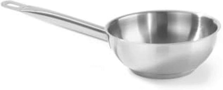 HENDI Sauteerpan geschikt voor alle warmtebronnen inductiebodem hittebestendige handgreep met ophangoog koekenpan steelpan 1L ø160x(H)63mm roestvast staal aluminium - Foto 2