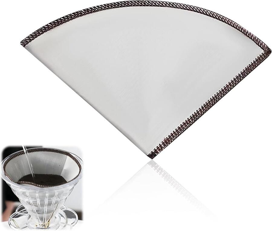 Herbruikbaar koffiefilter permanent filter compatibel met HD7546 20 Hario Melitta filterhouder (1x4) en SEVERIN KA4805 voor filterkoffiemachines 8-12 kopjes
