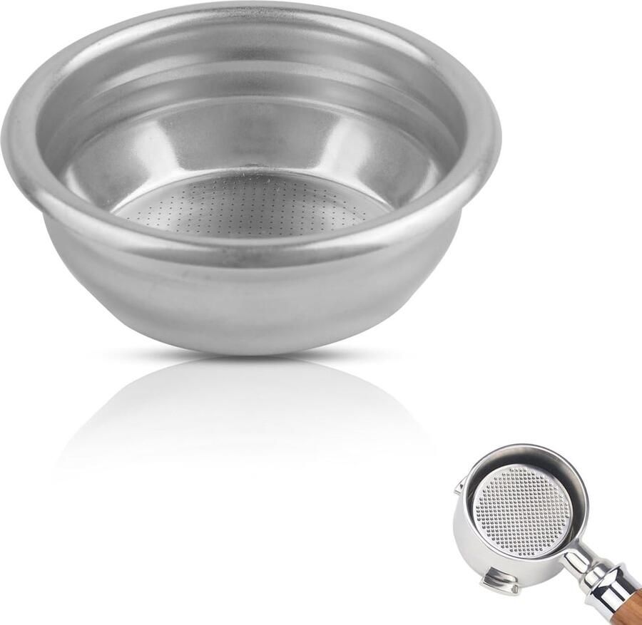 Herbruikbaar RVS Filtermandje 58mm voor 2 Kopjes Mesh Koffiefilter voor Espresso Machines Accessoires voor Koffiezetten en Barista Tools