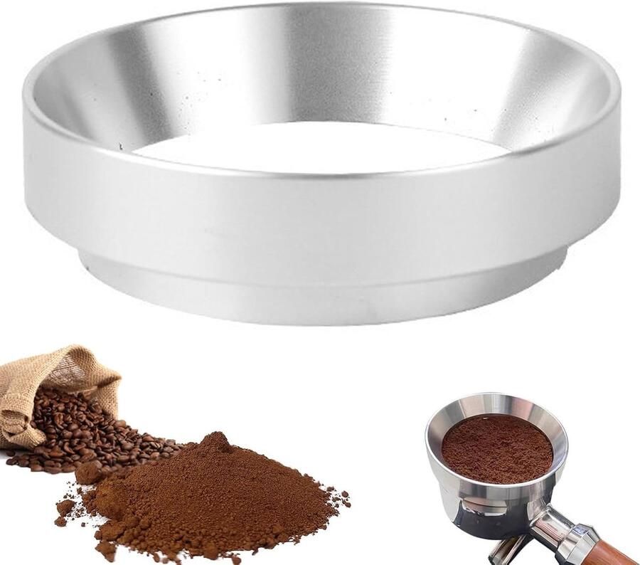 Herbruikbare 58 mm Koffiedispenserring Magnetische Gietring voor Espresso Nauwkeurige Koffiepoeder Extractie en Aluminium Funnel