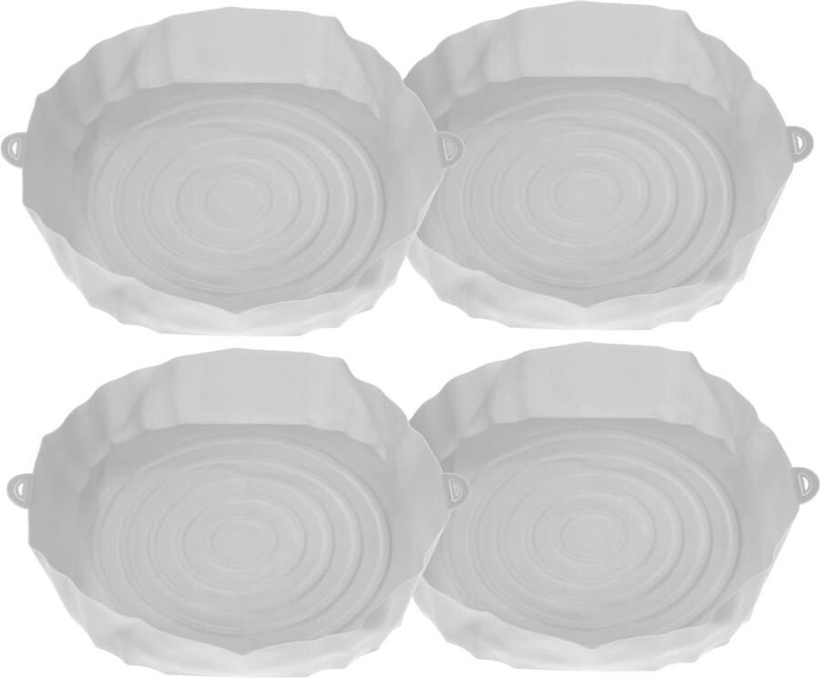 Herbruikbare Airfryer Liners Siliconen Bakvormen Bakken en Braden Anti-aanbak en Hittebestendig 24x22x6cm Grijs