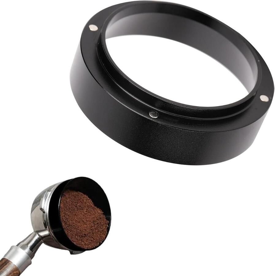 Herbruikbare Aluminium Doseringsring voor Koffie met Trechterfunctie en Filterhouder voor Espresso Accessoires (51mm)