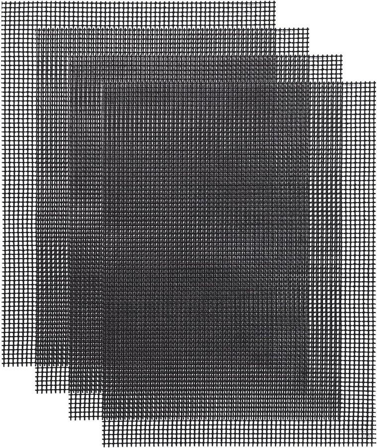 Herbruikbare Anti-aanbakgrillmat Zwart 40 x 30 cm Hittebestendig Voor Grill Airfryer en Oven
