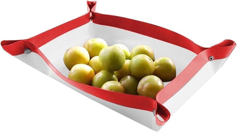 Oven Bakmat Bakplaat Mat Bakken en Braden Niet-slip Randontwerp 41.5 x 24.5 cm Rode Rand