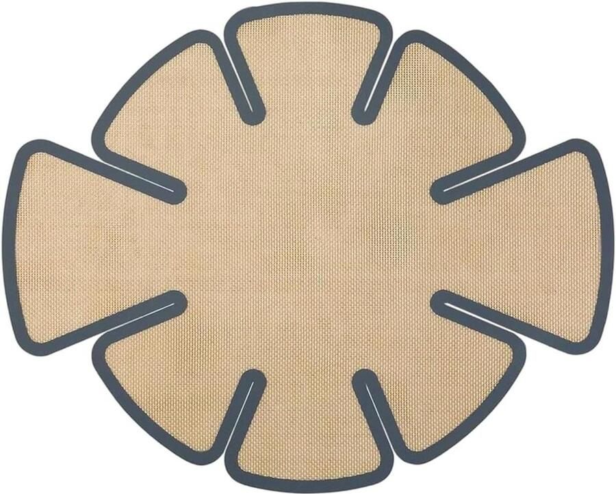 Herbruikbare Bakmat Siliconen Mat Bakken en Grillen Antiaanbaklaag 46 x 37 cm Grijs