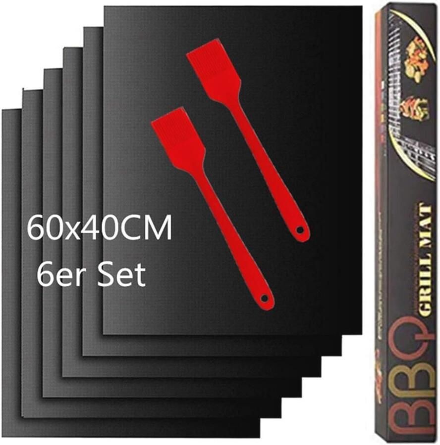 Herbruikbare BBQ-grillmat 40x50 cm – 100% niet-stick kookmat voor grillen van vlees groenten en meer
