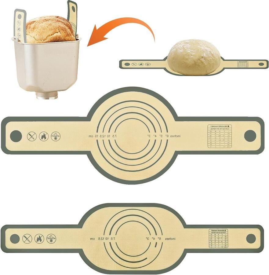 Herbruikbare Brood Sling en Silicone Mat voor Dutch Oven Anti-aanbak Sourdough Bakaccessoires met Lange Handvatten